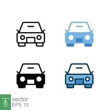 Car Front View Vector Icons Designed