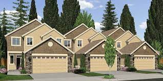 Northwest Style Triplex House Plan