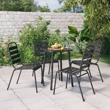 Square Steel 5 Piece Garden Dining Set