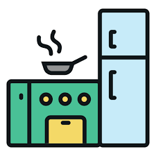Kitchen Cabinet Generic Outline Color Icon