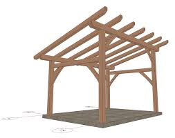 12x16 Shed Roof Timber Frame Plan