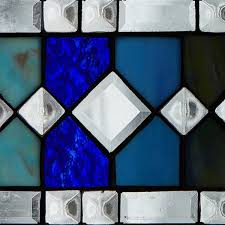 Geometric Stained Glass Window Panel