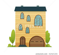Houses Exterior Vector Ilration