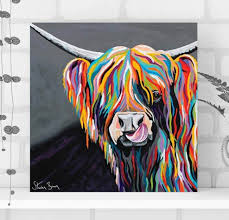 Steven Brown Art Colourful Cows The