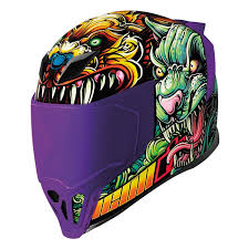 Icon Airflite Cat Scratch Fever Graphic Blue Full Face Helmet Xs