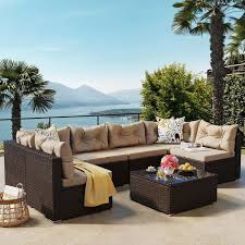 Rattan Outdoor Sectional Sofa Couch