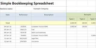 Simple Bookkeeping Spreadsheet Double