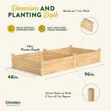 Greenes Fence 4 X 8 X 14 Cedar Raised Garden Bed