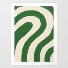 Pathway Abstract Art Green One