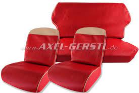 Seat Covers Red White Top Edge