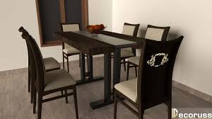 6 Seater Dining Table Design Brown