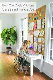 A Diy Cork Wall For Kid Art Young