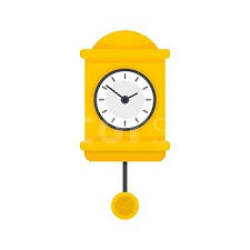 Time Pendulum Clock Icon Flat