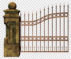 Graveyard Gate Left Brown Metal Gate