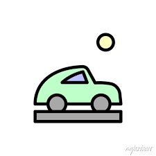 Car Transport Icon Simple Color With