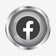 Silver Facebook Icon With Round Icon On