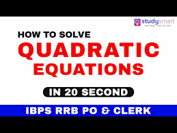 Solve Quadratic Equations In 20 Seconds