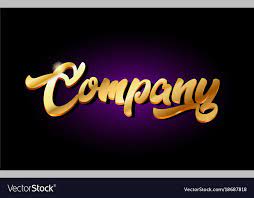 Company 3d Gold Golden Text Metal Logo