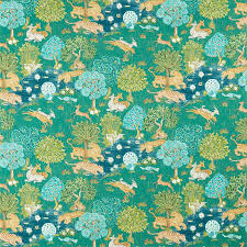 Sanderson Pamir Garden Teal Fabric 40