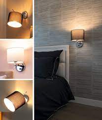 Shaded Adjustable Bedside Wall Light