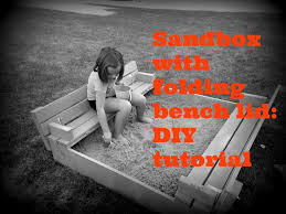 Sandbox With Folding Bench Lid Diy