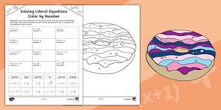 Algebra I Solving Literal Equations