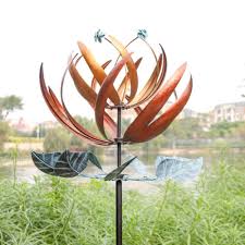 3d Kinetic Lotus Wind Spinner For Home