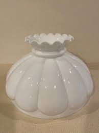 Milk Opaline Glass Oil Lamp Shade