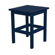 Navy Square Plastic Outdoor Side Table