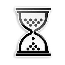 Hourglass Icon On White Background