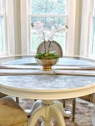 Faux Marble Chalk Painted Table Top