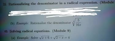 Solving Radical Equations Module