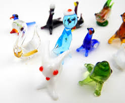 Set Of 12 Miniature Whimsical Glass