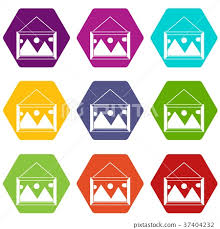 Frame On The Wall Icon Set Color