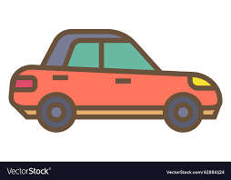 Car Color Icon Red Urban Transport