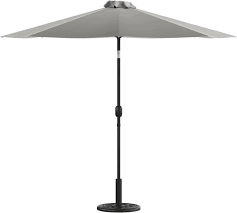 Sunny Gray 9 Ft Round Umbrella With