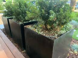 Corten Steel Planter Boxes And Inserts