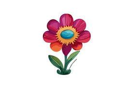 Vibrant Flower Stickers Graphic By