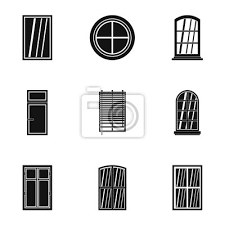 Architectural Window Icon Set Simple