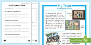 My Town Esl Beginner Reading And