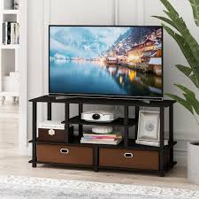 Furinno Jaya Large Tv Stand For Up To 50 Tv With Storage Bin