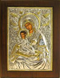 Silver Icon 950 Virgin Mary Christ