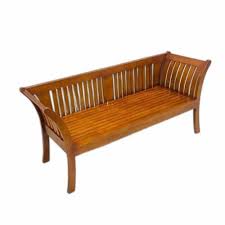 Wooden Three Seater Outdoor Bench With