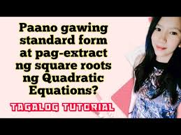 Standard Form Of Quadratic Equations