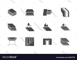 Drywall Flat Icons Include Royalty Free