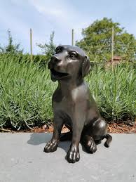Sitting Dog Labrador Bronze