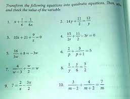 Quadratic Equations