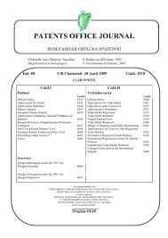 Patents Office Journal Irish Patents