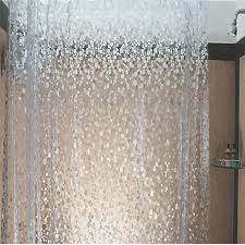 Clear Shower Curtain In A Tiny Bathroom