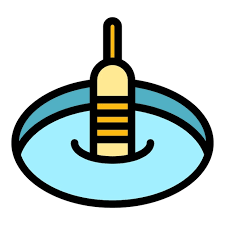 Ice Fishing Float Icon Outline Vector